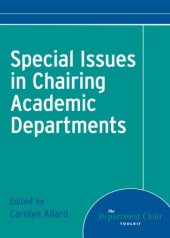 book Special Issues in Chairing Academic Departments