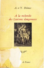 book A la recherche des liaisons dangereuses