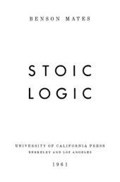 book Stoic logic (2nd ed)