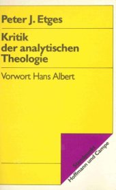 book Kritik der analytischen Theologie. Die Sprache als Problem der Theologie und einige Neuinterpretationen der religiösen Sprache