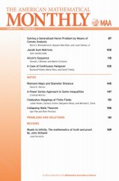 book The American Mathematical Monthly, Volume 119, No. 2, February 2012