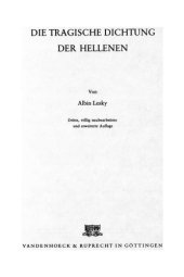 book Die tragische Dichtung der Hellenen (third ed.)