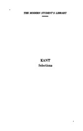 book Kant Selections