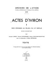 book Actes d'Iviron, tome 1