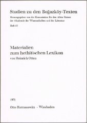 book Materialien zum hethitischen Lexikon