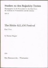 book The Hittite KI.LAM festival, Volume 2