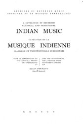 book A Catalogue of Recorded Classical and Traditional Indian Music : Catalogue de la musique indienne classique et traditionnelle enregistrée