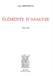 book Eléments d'analyse : Tome 3, Chapîtres XVI et XVII