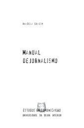 book Manual de Jornalismo