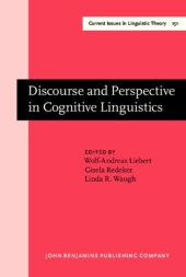 book Discourse and Perspective in Cognitive Linguistics