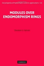 book Modules over Endomorphism Rings (Encyclopedia of Mathematics and its Applications)