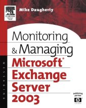 book Monitoring and Managing Microsoft Exchange Server 2003 (HP Technologies)