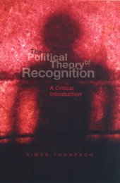 book The Political Theory of Recognition: A Critical Introduction