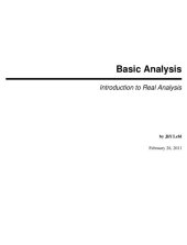 book Basic Analysis: An Introduction to Real Analysis