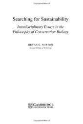 book Searching for Sustainability: Interdisciplinary Essays in the Philosophy of Conservation Biology