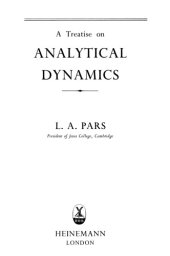 book A Treatise on ANALYTICAL DYNAMICS