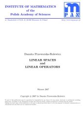 book Linear spaces and linear operators