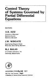 book Control Theory of Systems Governed by Partial Differential Equations