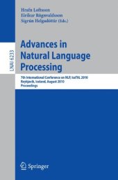 book Advances in Natural Language Processing: 7th International Conference on NLP, IceTAL 2010, Reykjavik, Iceland, August 16-18, 2010, Proceedings