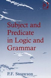 book Subject and Predicate in Logic and Grammar