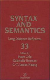 book Syntax and Semantics Volume 33: Long Distance Reflexives