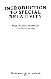 book Introduction to Special Relativity