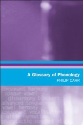 book A Glossary of Phonology (Glossaries in Linguistics)