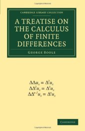 book A Treatise on the Calculus of Finite Differences