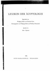 book Lexikon der Ägyptologie - Band VI: Stele - Zypresse