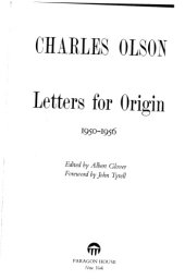 book Letters for Origin 1950-1956