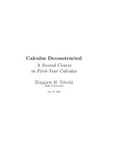 book Calculus Deconstructed: A Second Course in First-Year Calculus (Draft version)