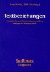 book Textbeziehungen: Linguistische und Iiteraturwissenschaftliche Beiträge zur Intertextualität