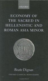 book Economy of the Sacred in Hellenistic and Roman Asia Minor