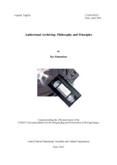 book Audiovisual Archiving: Philosophy and Principles