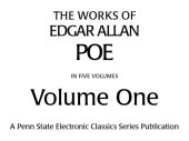 book The Works of Edgar Allan Poe in Five Volumes: Volume One