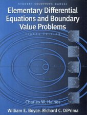 book Student Solutions Manual to accompany Boyce Elementary Differential Equations and Boundary Value Problems