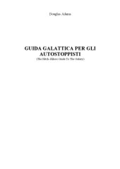 book Guida Galattica per gli autostoppisti