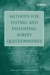 book Methods for Testing and Evaluating Survey Questionnaires