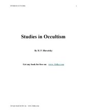 book Studies in Occultism