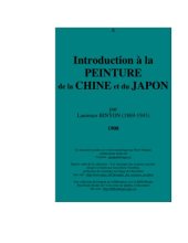 book INTRODUCTION a la PEINTURE de la CHINE et du JAPON