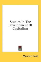 book Studies in the Development of Capitalism