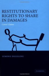 book Restitutionary Rights to Share in Damages: Carers' Claims