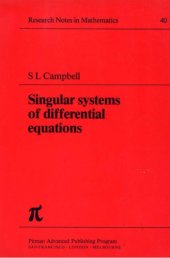 book Singular systems of differential equations (Research notes in mathematics)