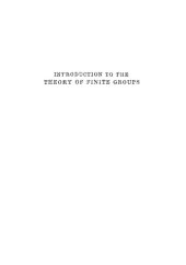 book Introduction to the Theory of Finite Groups