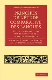 book Principes de l’étude comparative des langues : Suivis d’observations sur les racines des langues sémitiques