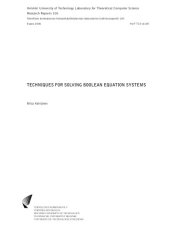 book Techniques for Solving Boolean Equation Systems