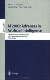 book AI 2003: Advances in Artificial Intelligence: 16th Australian Conference on AI, Perth, Australia, December 3-5, 2003. Proceedings