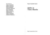 book Arabic in Three Months (with Audio)