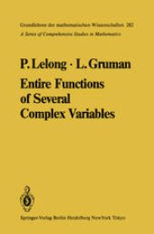 book Entire Functions of Several Complex Variables