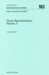 book Group Representations, Volume 5